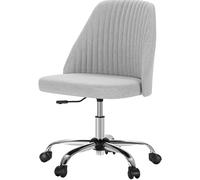 SURFOU Poltrona ergonomica con design sarmato con tessuto, seduta su misura per maggiore comodità, regolabile in altezza e rotazione a 360°, colore grigio