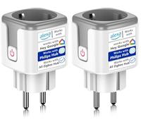 SURFOU Presa Intelligente ZigBee 16A, Prese Wifi Compatibile con Philips Hue, Alexa und Google Home, Smart Plug con Monitoraggio Energetico, Controllo Telecomando/Vocale, Hub Richiesto (1 Pezzi)