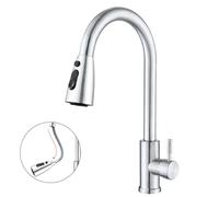SURFOU Rubinetto Lavello Cucina Doccino, Miscelatore Con Doccetta Estraibile Acciaio Inox Cucine, Rubinetti Lavelli Miscelatori Allungabile, Rubinetteria Fontana Lavandino Robineto Moderna Robinetti
