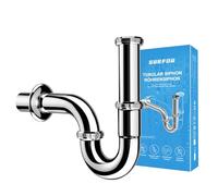 SURFOU Sifone Lavabo Bagno G 1 1/4", Lavandino Sifonato, Kit di Drenaggio per Bagno in Acciaio Inox, Tubo di Scarico, Componente di Drenaggio, set di Accessori per il Bagn Lavello