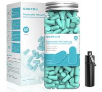 SURFOU Tappi Orecchie Dormire 60 Paia 38 dB Riduzione Rumore Riutilizzabili e