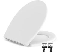 SURFOU Tavoletta WC Universale, Copriwater a Chiusura Rallentata Sedile Portata Fino a 150 Kg, Forma a O Bianco Asse Del Water Ammortizzata, Facile da Montare e Smontare, Senza Rumore, per Bagno