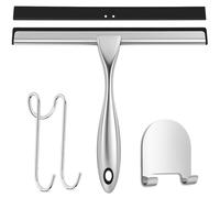 Estrattore doccia da 10 pollici in acciaio inox per porta in vetro doccia con supporto