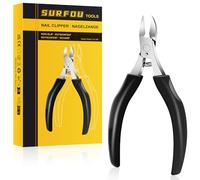 SURFOU Tronchesino Unghie Piedi in Acciaio Inox, Tagliaunghie Professionale per Unghie Incarnite e Spesse, con Remover Pelle Morta, Impugnatura Antiscivolo e Cappuccio di Sicurezza