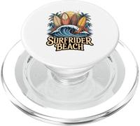 Surfrider Beach Malibu California Arte per il surf PopSockets PopGrip per MagSafe