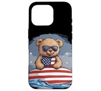 Surf's Up con Cool Teddy Bear e American Surfboard Custodia per iPhone 16 Pro