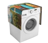 Surf's Up Copertura per lavatrice con tasche portaoggetti per lavatrice e asciugatrice, copertura antipolvere 137,9 x 52,1 cm, per frigorifero, cucina, decorazione per la casa