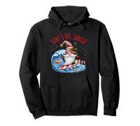 Surf's Up - Gnomo Natalizio con Babbo Natale Felpa con Cappuccio