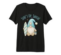 Surf's Up - Gnomo Natalizio con Babbo Natale Maglietta Premium
