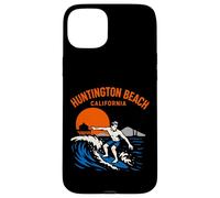 Surfs Up Huntington Beach California Retro Uomo Beach Life Custodia per iPhone 15 Plus