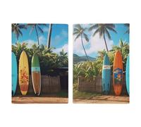 Surf's Up - Porta passaporto da viaggio, con scomparti per carte di credito e carta d'imbarco, per documenti d'identità e documenti di famiglia (20 x 13 cm)