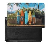 Surf's Up - Porta passaporto per tavola da surf, sottile, da viaggio, con blocco RFID, custodia per passaporto, con scomparti per carte di credito, per donne e uomini