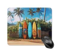 Surf's Up - Tappetino per mouse quadrato con tavola da surf, tappetino per mouse portatile con base in gomma antiscivolo, 25 x 30 cm, ultra sottile, per computer, laptop, accessori da scrivania da