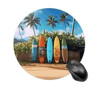 Surf's Up - Tappetino per mouse rotondo in gomma antiscivolo