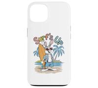Surfs Up - Tavola da surf con coniglietto e coniglietto, stile retrò, estate Custodia per iPhone 13