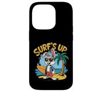 Surfs Up - Tavola da surf con coniglietto e coniglietto, stile retrò, estate Custodia per iPhone 14 Pro