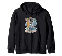 Surfs Up - Tavola da Surf con Coniglietto e Coniglietto, Stile retrò, Estate Felpa con Cappuccio