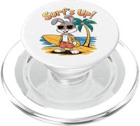 Surfs Up - Tavola da surf con coniglietto e coniglietto, stile retrò, estate PopSockets PopGrip per MagSafe