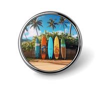 Surf's Up Tavola da Surf Distintivo Rotondo Carino Smalto Spilla Spilla Spilla Personalizzata Abbigliamento Decorazione Unisex Badge Holder Cappelli Borse Camicie Decor