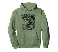 SurfSquatch! Bigfoot Surfer Vintage Wave Sasquatch Felpa con Cappuccio