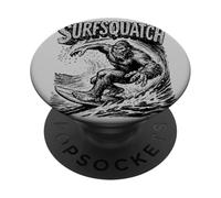 SurfSquatch! Bigfoot Surfer Vintage Wave Sasquatch PopSockets PopGrip Adesivo