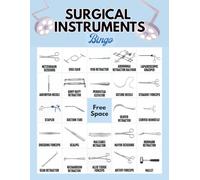 Surgical Instruments Bingo: 32-Player Operating Room Themed Educational Games for Surgical Techs, Nursing Students, Doctor Graduation Party