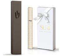 SURI Mezuzah - Mezuzah classica per porta, 12,7 cm, grigio scuro, autoadesiva, con pergamena non kosher, moderna mezuzah ebraica per interni ed esterni, confezione regalo Judaica inclusa