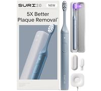 SURI Spazzolino elettrico sonico 2.0 con sensore di pressione e custodia da viaggio per la pulizia UV | Batteria 40+Day | Progettato a Londra | Spazzolino elettrico per adulti | Spazzolino da denti da