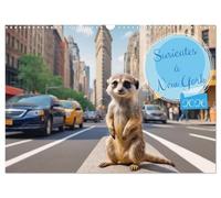 Suricates à New York (Calendrier mural 2026 DIN A3 vertical), CALVENDO calendrier mensuel: Les suricates passent leurs vacances à New York.