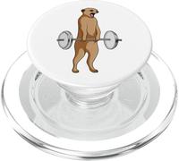 Suricato Bodybuilder Bilanciere Bodybuilding PopSockets PopGrip per MagSafe