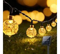 Suright Catena Luminosa Esterno Solare, 13m 60 LED Luci Solari da Giardino, 8 Modalità, IP65 Impermeabile, Luci Solari da Esterno per Balcone, Decorazione, Giardino, Terrazze, Feste, Campeggio