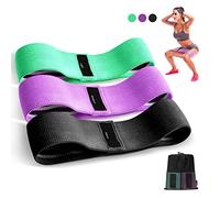 Suright elastici fitness,Fasce Elastico Fitness in Tessuto con 3 Livelli di Resistenza,Bande Elastiche Fitness Antiscivoli per Esercizi Glutei, Yoga, Pilates, Palestra(3 Pezzi)