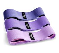Elastici Fitness，Fasce Elastico Fitness in Tessuto con 3 Livelli di Resistenza，Bande Elastiche Fitness Antiscivoli per Esercizi Glutei, Yoga, Pilates, Palestra(3 Pezzi) (lavanda, viola, viola scuro)
