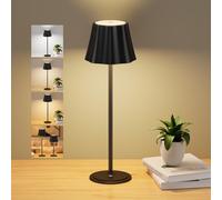 Suright Lampada Da Tavolo Senza Fili, 3 Temperature Di Luce & Dimmering Infinito, Lampada Da Tavolo Ricaricabile, Impermeabile IP54 per Camera da Letto, Soggiorno, Campeggio all'aperto Esterno