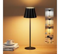 Suright Lampada da Tavolo Senza Fili,Dimmerabile, 3 Modalità di Colore, Lampada da Comodino LED Ricaricabile, Regolabile in Altezza,Impermeabile IP54 per Camera da Letto,Soggiorno,Terrazza,Campeggio