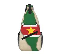 Suriname Flag Map04 Crossbody Sling Bag Crossbody Borsa a tracolla Borsa a tracolla Tracolla Vita Fanny Pack Uomini Donne