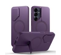 SURITCH Cover Magnetica Compatibile con Samsung Galaxy S25 FE Custodia Con Copertura della Macchina Fotografica & il Cavalletto del Metallo Antiurto Protettiva Case per Galaxy S25 FE 5G (Viola)