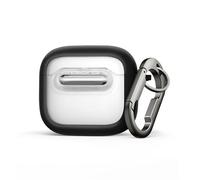 SURITCH Custodia Compatibile con AirPods 4,Bloccaggio Antishock Copertura Protettiva per Earpods con Kit di Pulizia e Carabina Anello per Chiavi（Nero）