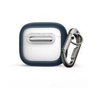 SURITCH Custodia Compatibile con AirPods 4,Bloccaggio Antishock Copertura Protettiva per Earpods con Kit di Pulizia e Carabina Anello per Chiavi（Blu）