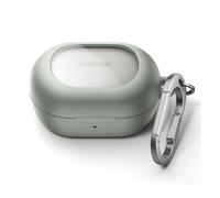 SURITCH Custodia Compatibile con Bose New QuietComfort Earbuds (2024),Bloccaggio Antishock Copertura Protettiva per Earpods con Kit di Pulizia e Carabina Anello per Chiavi（Verde）