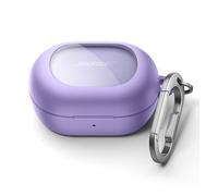 SURITCH Custodia Compatibile con Bose New QuietComfort Earbuds (2024),Bloccaggio Antishock Copertura Protettiva per Earpods con Kit di Pulizia e Carabina Anello per Chiavi(Viola)