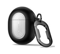 SURITCH Custodia Compatibile con Google Pixel Buds Pro 2 (2024) and Pixel Buds Pro (2022),Bloccaggio Antishock Copertura Protettiva per Earpods con Kit di Pulizia e Carabina Anello per Chiavi(Nero)