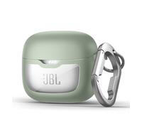 SURITCH Custodia Compatibile con JBL Tune Flex,Bloccaggio Antishock Copertura Protettiva per Earpods con Kit di Pulizia e Carabina Anello per Chiavi(Verde)