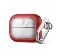 SURITCH Custodia Compatibile con Samsung Galaxy Buds 3 Pro/Buds 3 FE (2025)/Buds 3 (2024),Custodia Antishock con Blocco Magnetico con Kit di Pulizia e Carabina Anello per Chiavi（Rosso）