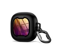 SURITCH Custodia Compatibile con Shokz OpenFit 2/OpenFit 2+,Bloccaggio Antishock Copertura Protettiva per Earpods con Kit di Pulizia e Carabina Anello per Chiavi（Brillante Iridescente）