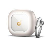 SURITCH Custodia Compatibile con Soundcore Sport X20,Robusto Antiurto Copertura Protettiva per Cuffie con Kit di Pulizia e Portachiavi con Moschettone（Bianco）