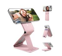 SURITCH Portafoglio compatibile con MagSafe con supporto, porta carte supportato NFC con blocco RFID, treppiede magnetico per telefono con supporto regolabile Selfie Stick per iPhone 16/15/14/13/12