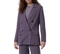 Surkana giacca blazer doppiopetto in fantasia viola S