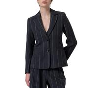 Surkana giacca blazer monopetto in fantasia gessata grigio M