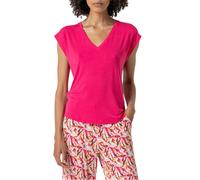 Surkana T-shirt scollo a V in viscosa fucsia M